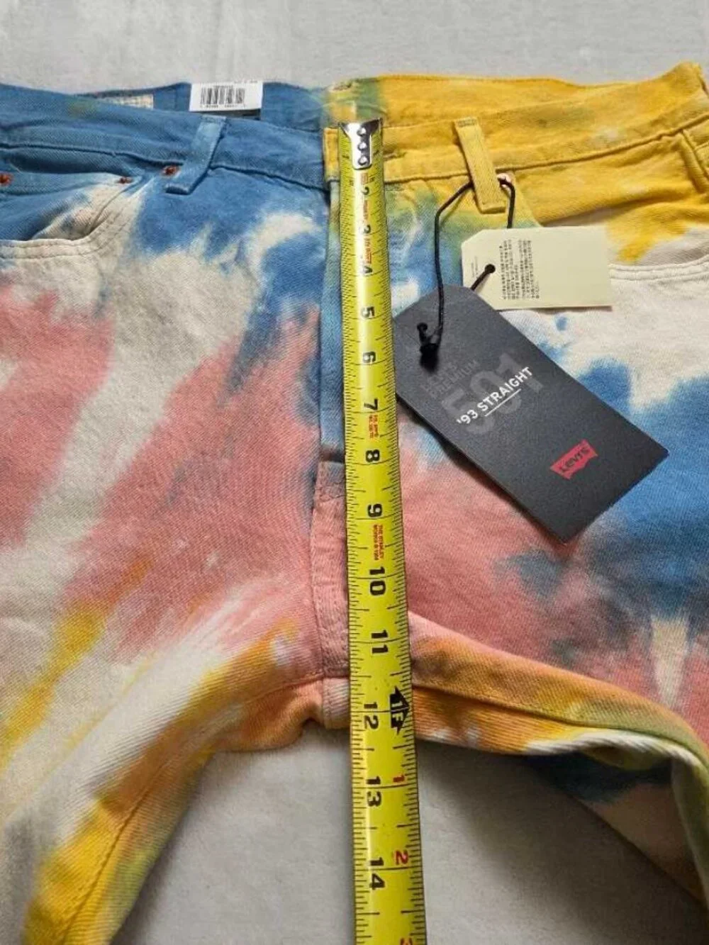 New 30x30 Levi's Tie Dye 501 '93 Straight fit jeans in Haight Surfer denim